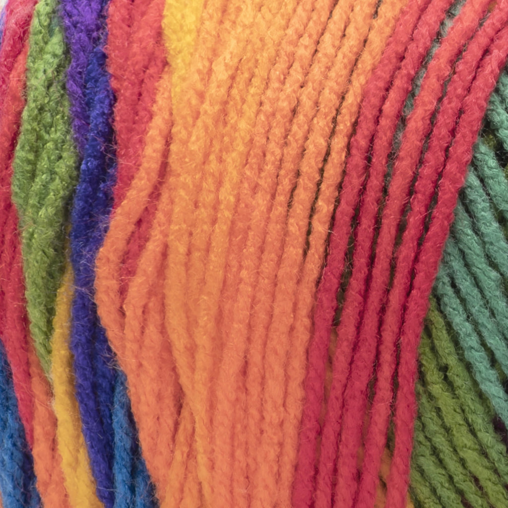 Red Heart Super Saver Jumbo #4 Medium Acrylic Yarn, Favorite Stripe 10oz/283g, 482 Yards