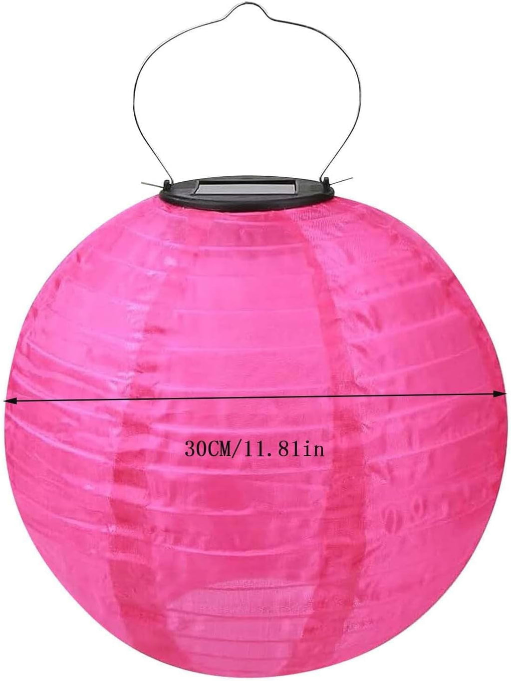 POPUQS White Solar Powered Outdoor Hanging Lanterns, Chinese Traditional 12 Inch