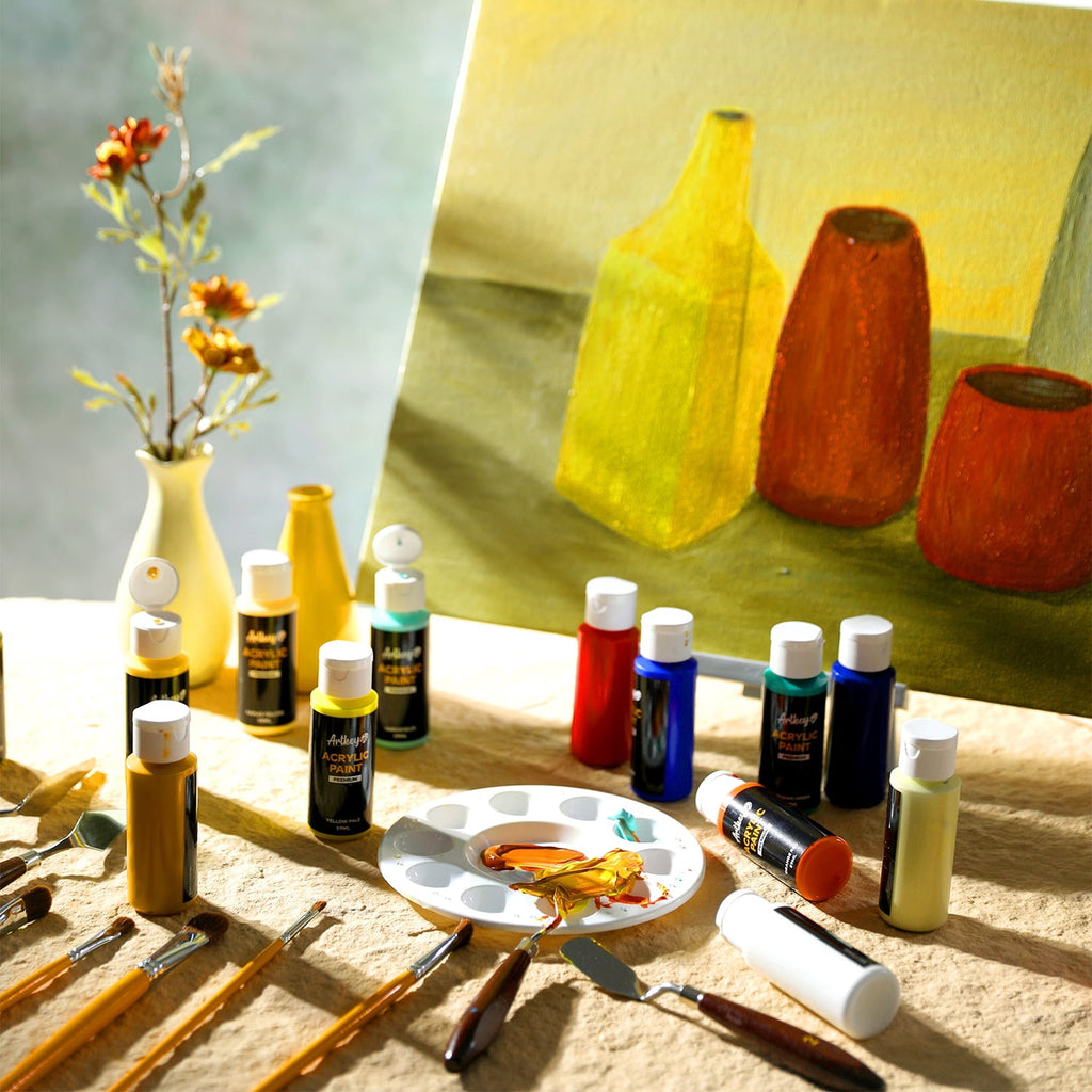 Artkey Acrylic Craft Paint Set, Festival, 24 Colors (2-Ounce)