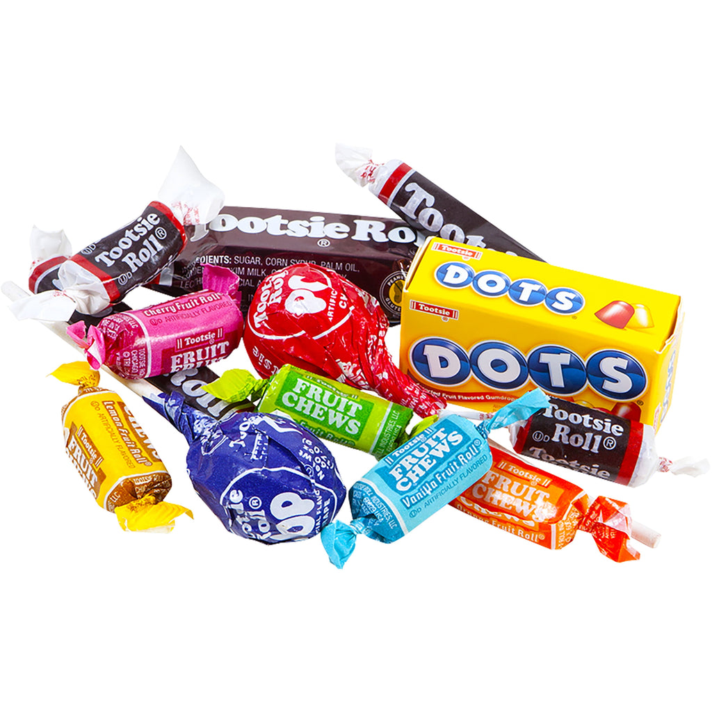 Tootsie Child's Play, Assorted Halloween Candy, Individually Wrapped, 16.2 oz. Peanut Free and Gluten Free. Contains Milk.