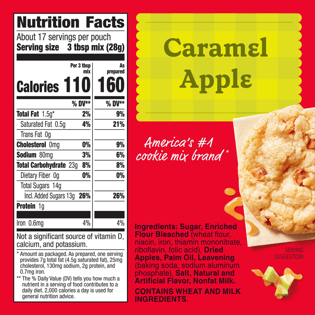 Betty Crocker Limited Edition Caramel Apple Cookies, Cookie Mix, 16.6 oz