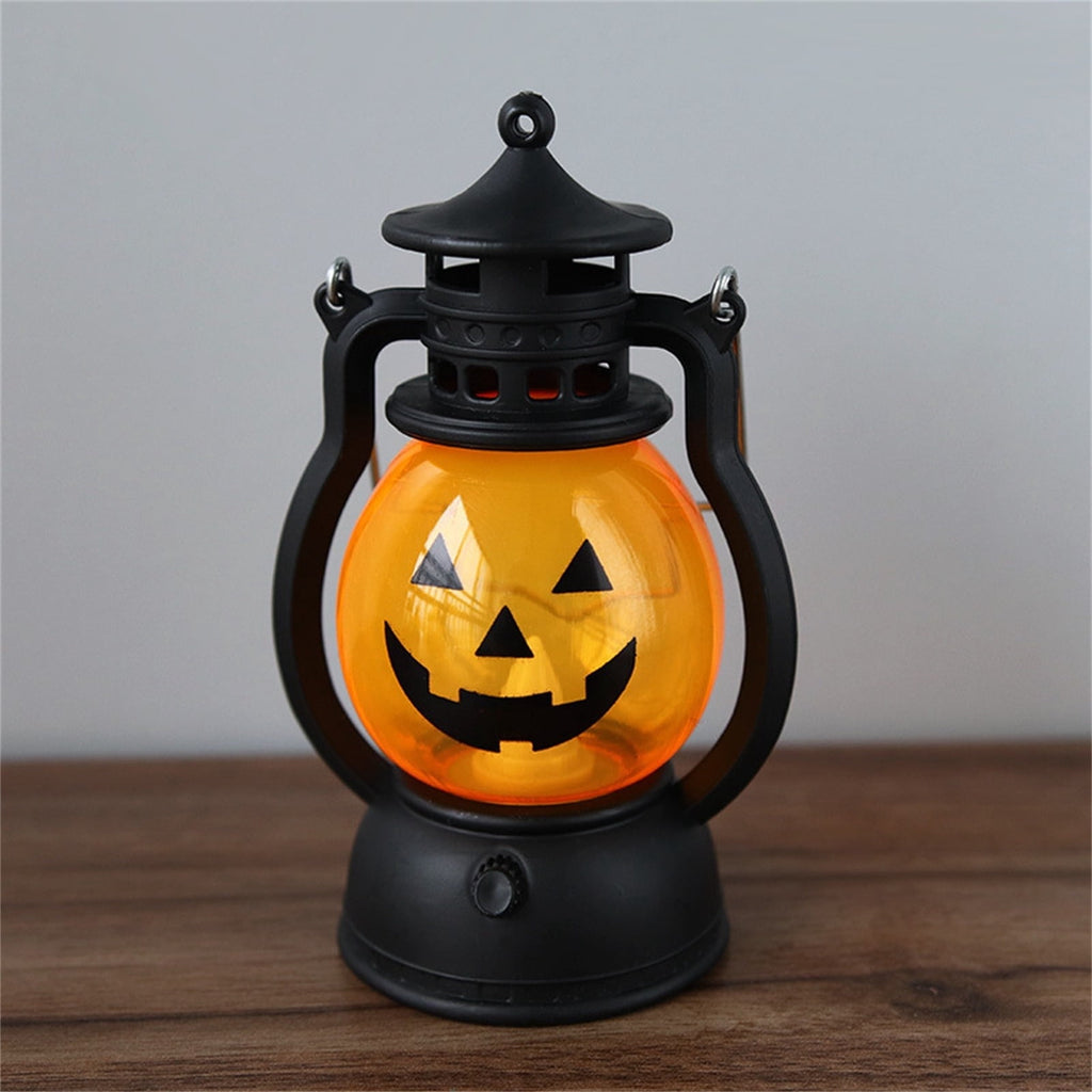 LHNFT Halloween Lantern Night Light, Vintage Oil Lamp Wall Light Outdoor, Battery Operated Hanging Lantern for Party Decor, Halloween Decorations Outdoor