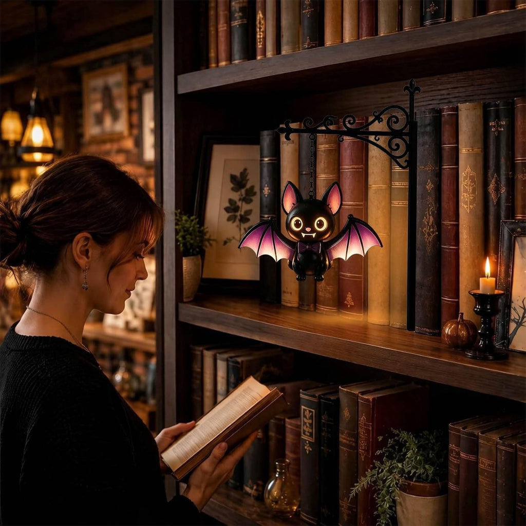 Nkmbld Halloween Bookshelf Lamp, Vintage Library Lantern Decorative Bookshelf Lighting, Hanging Ghost Lantern Book Shelf Light, Halloween Decorations Indoor