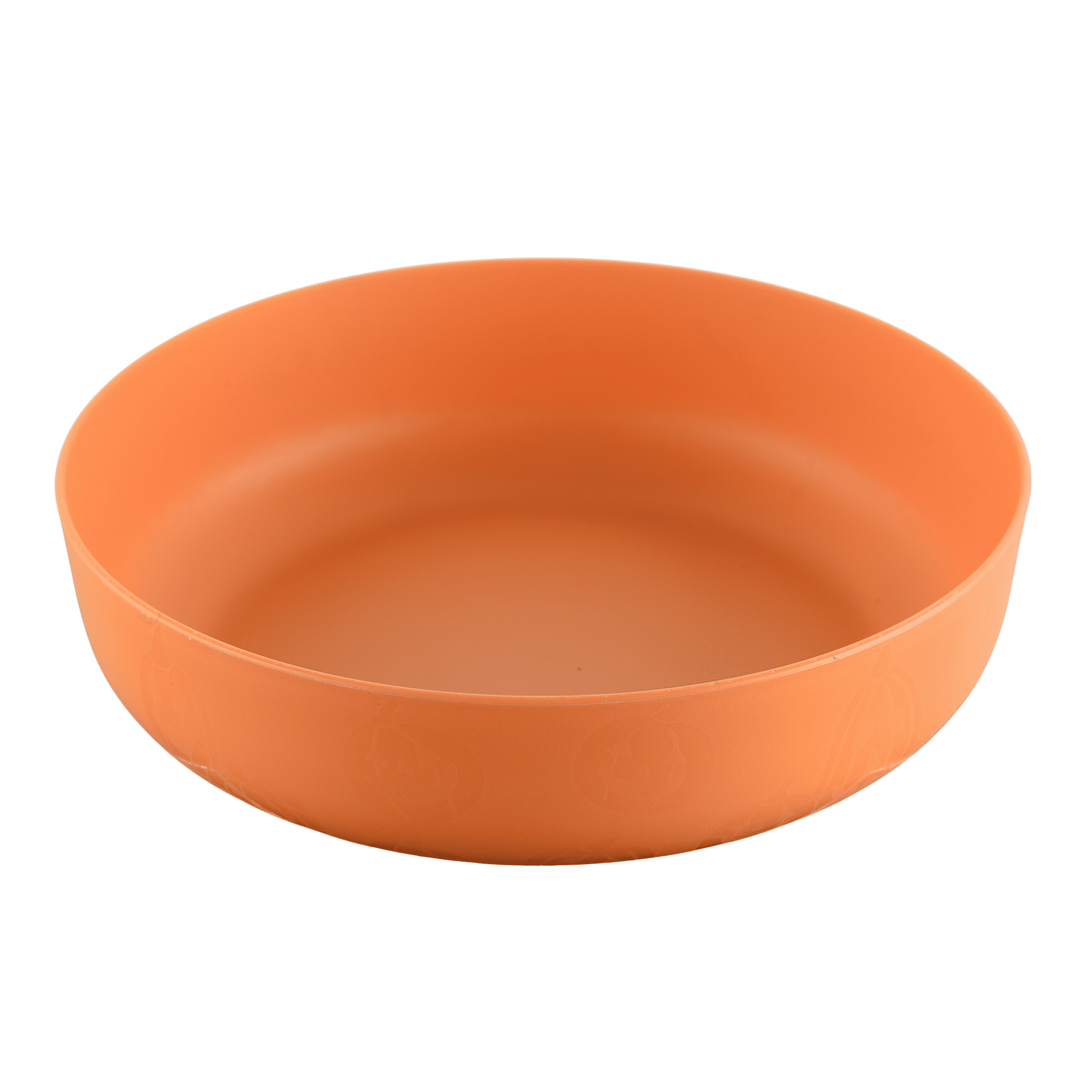 Mainstays 42 oz Round Plastic Dinner Bowl, Etched Bats, Black