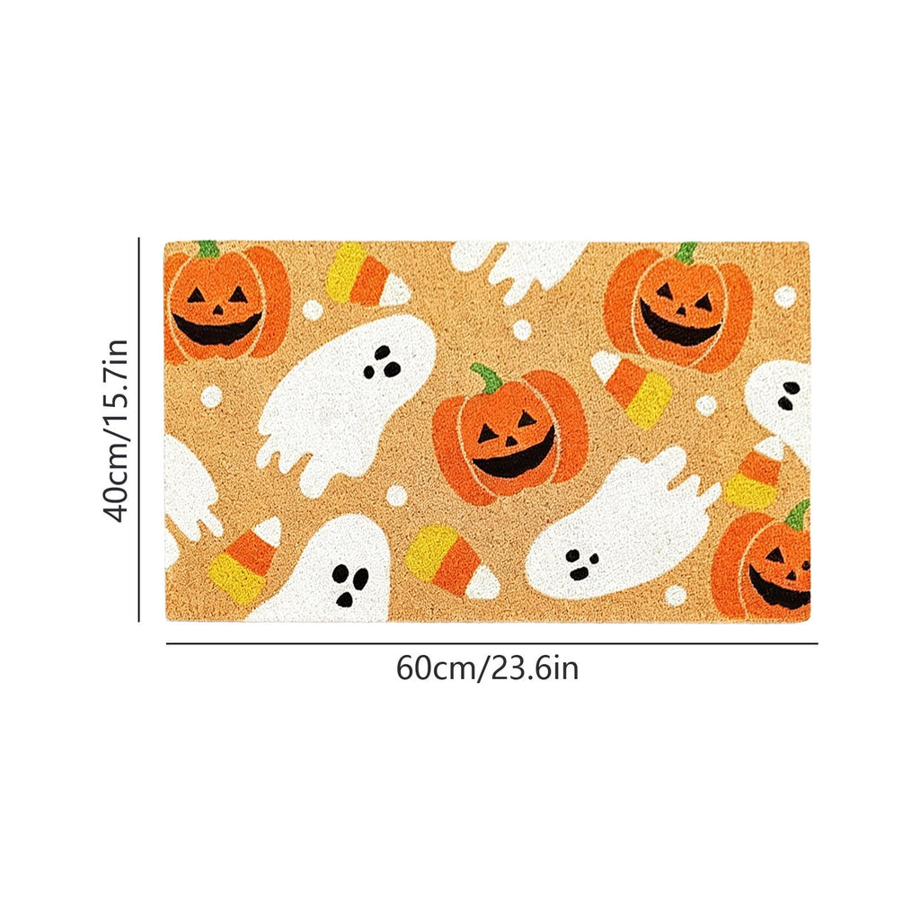 WWC Halloween Door Mat, 32x20 inch Halloween Decor Thick Non Slip Ghost doormat, Entryway Rug for Fall Party Indoor Outdoor Front Porch