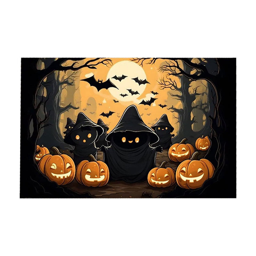 Vggrvlo Under5 Halloween Kitchen Rugs Mats for Floor Non Slip Extra Thick Chenille Door Mat Machine Washable Bath Mats Halloween Decorations