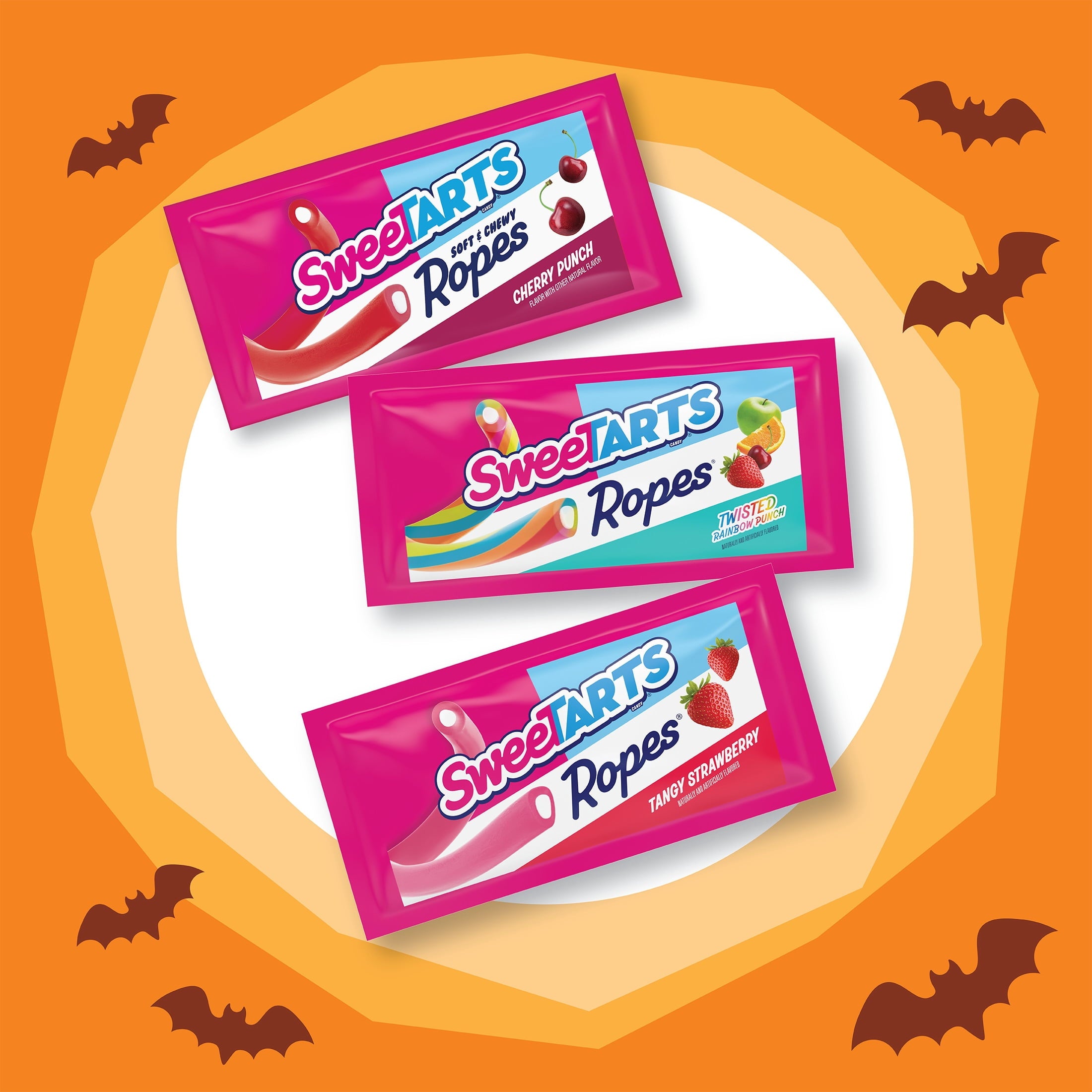 SweeTARTS Ropes, Halloween Candy Variety Mix Bag, Treat Size, 36 Count