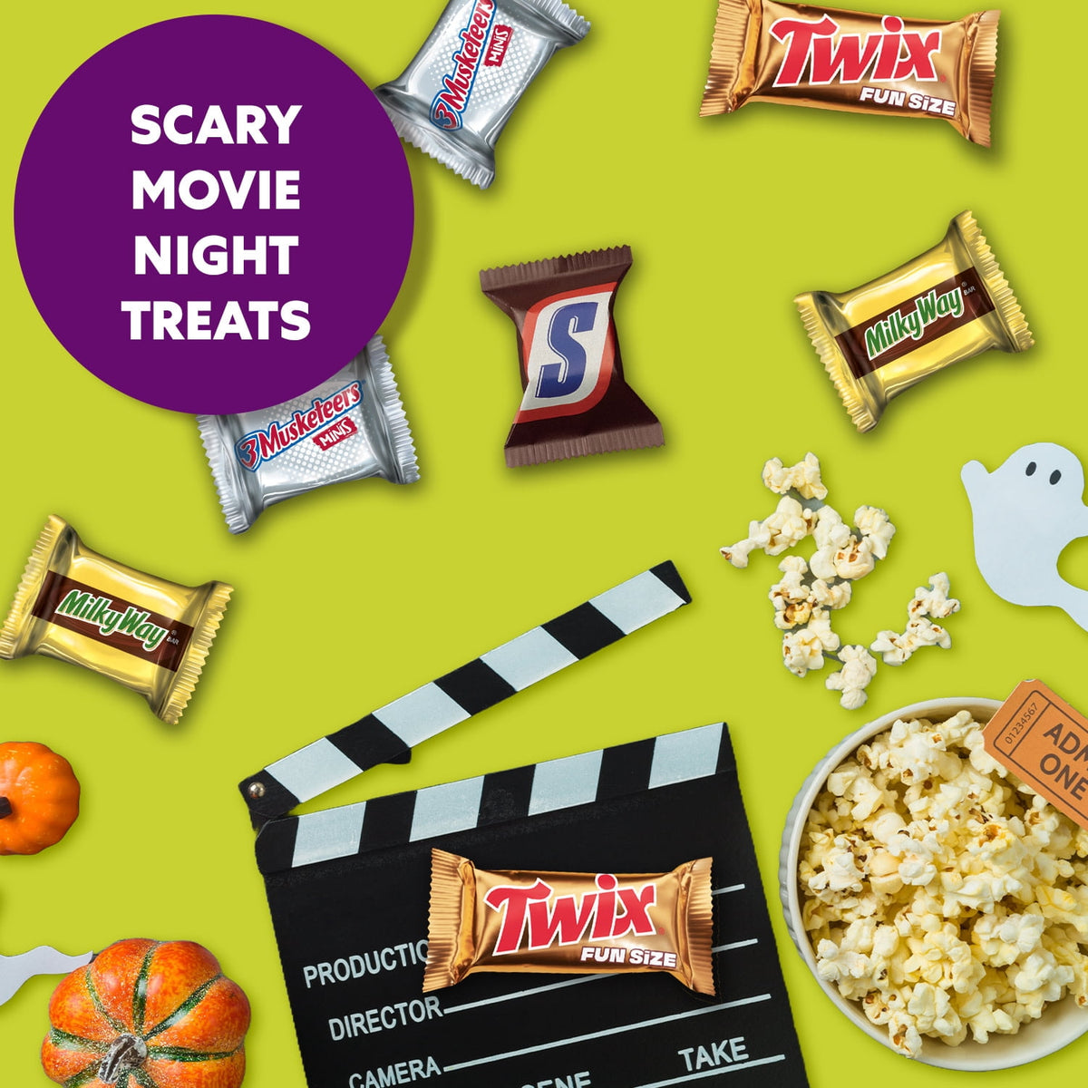 Snickers, Twix, Milky Way, & 3 Musketeers Halloween Candy - 110 Ct Bulk Bag