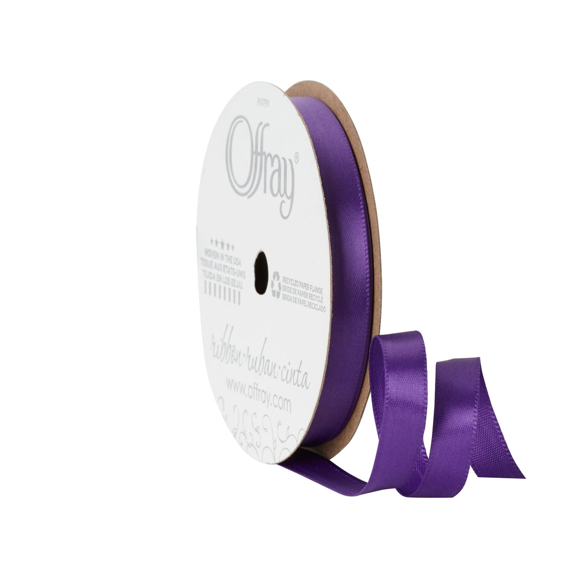 Offray Ribbon, Red Wine 3/8 inch Single Face Satin Polyester Ribbon, 18 feet