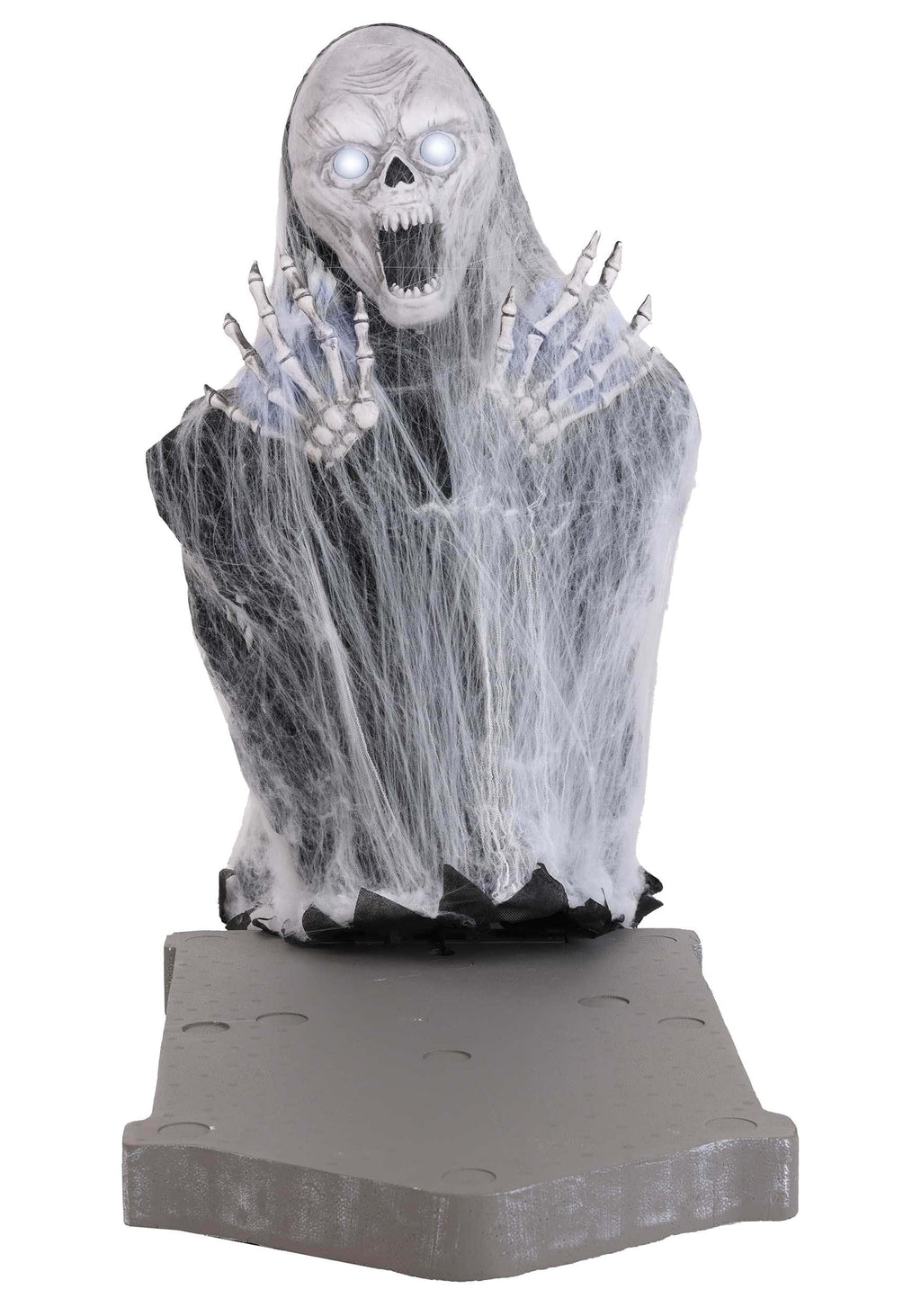 2.1FT Jump Scare Skull and Tombstone Animated Decoration - Tekky