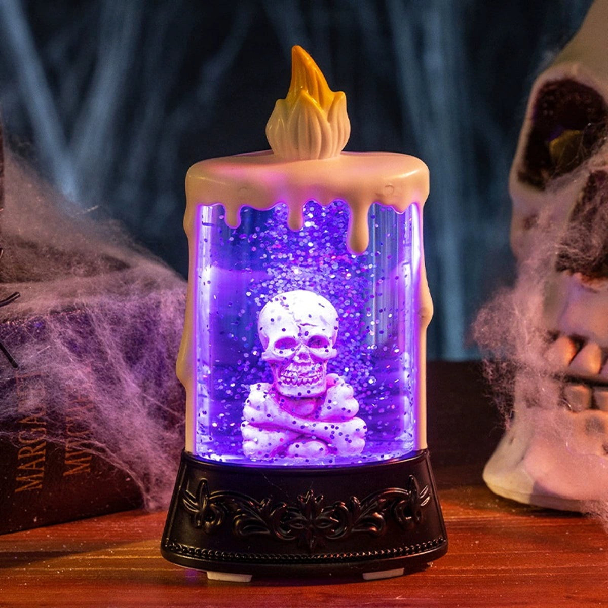 Halloween LED Skeleton Battery Operated Flameless Candle Light For Party Bar & Room Decorations