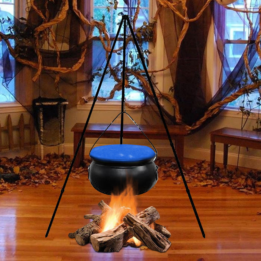 Muecwrye Halloween Decorations Outdoor, Halloween Clearance! Halloween Witches Cauldron on Tripod with Lights, DIY Bubbling Cauldron Set Decor for Home Porch Outside, Halloween Party Supplies