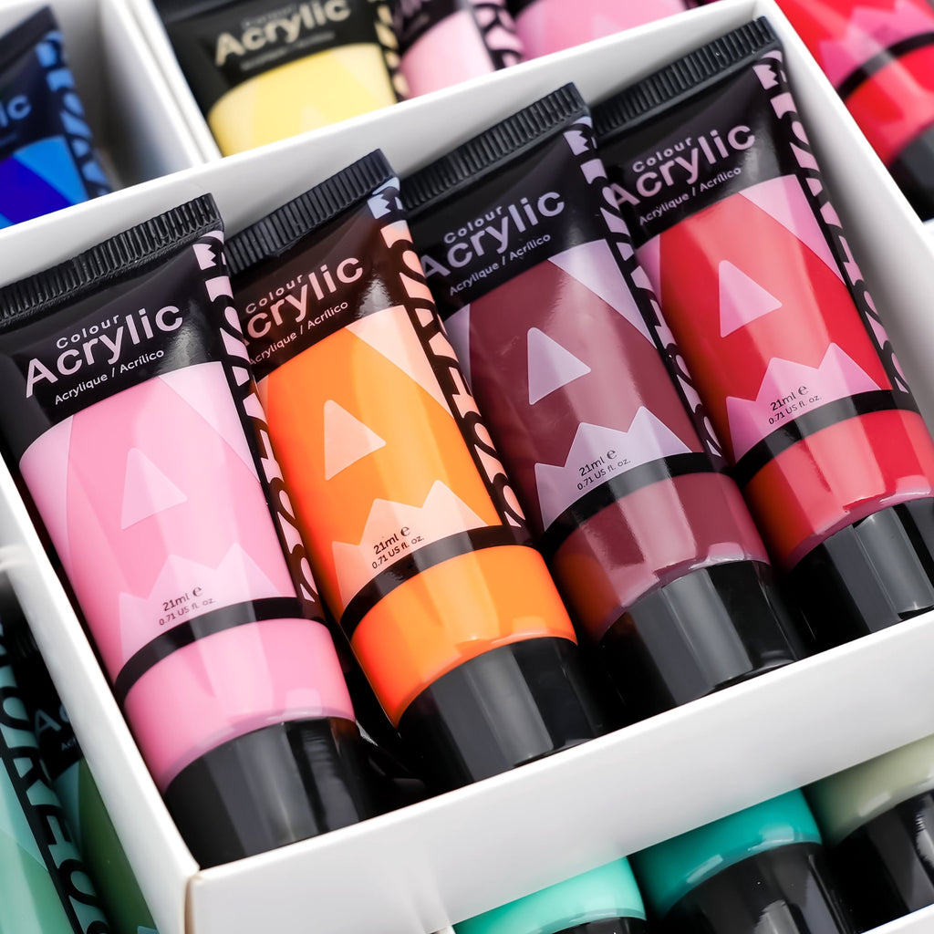AUREUO Galaxy Glitter Acrylic Paint Set - 8 Twinkle Colors 0.71 Fl Oz / 21ml Tubes Sparkling Art Paints for Crafts Decor Non-toxic Painting Supplies for Artists