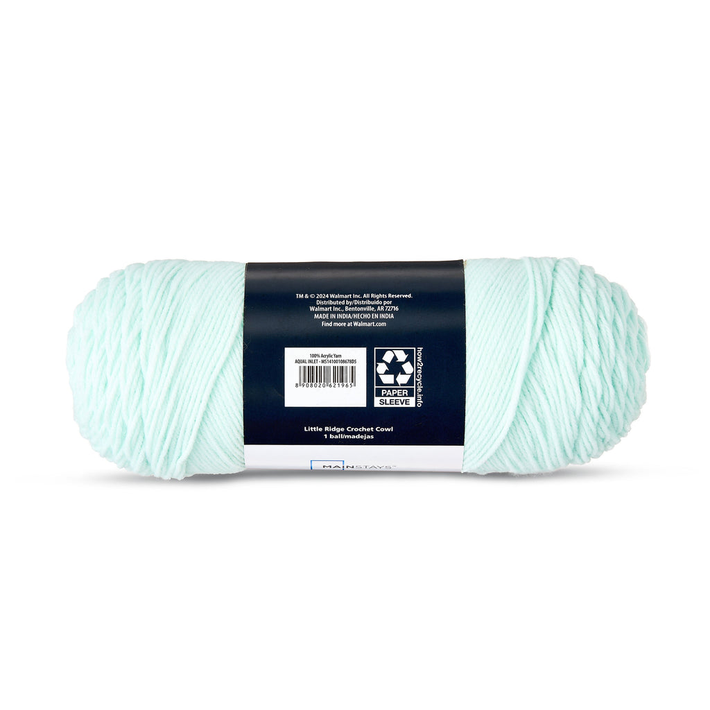 Mainstays Medium 4 Acrylic Yarn, White, 7 oz, 397 Yards