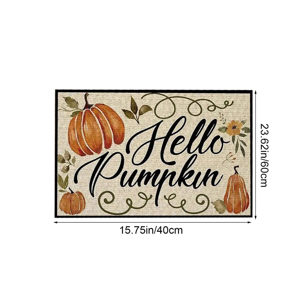 Autumn Door Mat for Entryway, 16x24 Inch, Fall-Themed Floor Doormat for Home Decor, Non-Slip Rug Mat for Living Room, Kitchen, Bedroom, Gifts for Fall Lovers (E)