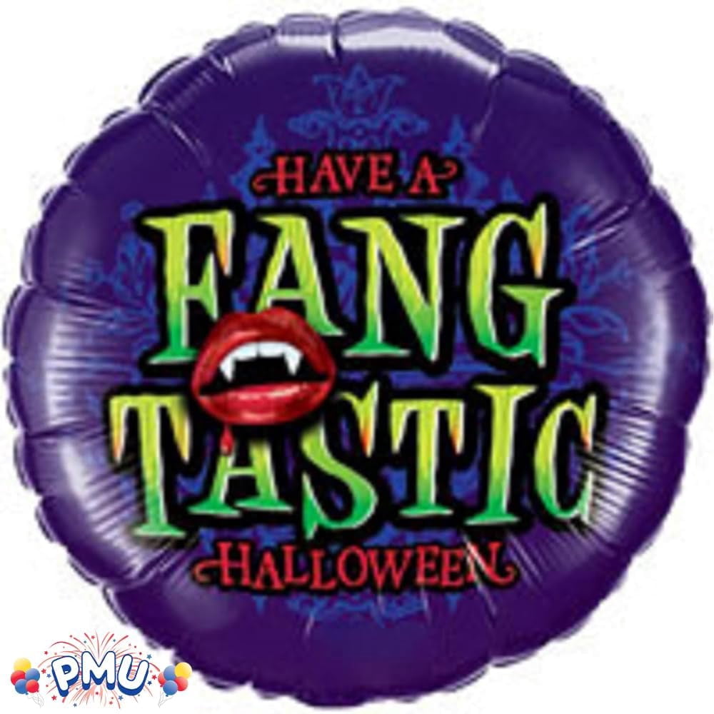 PMU Halloween Party Decoration "Happy Halloween" Jack Faces Aglow 18 Inch Mylar-Foil Balloon (1pkg) Pkg/1