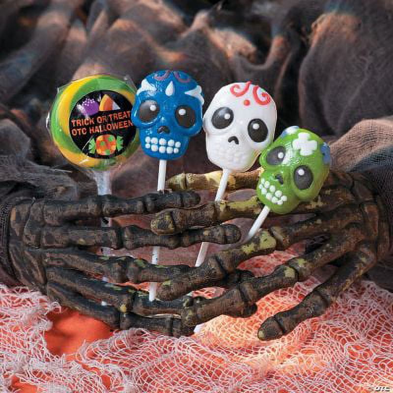 Day of the Dead Lollipops, 12 Pieces, Halloween Candy, Party Décor