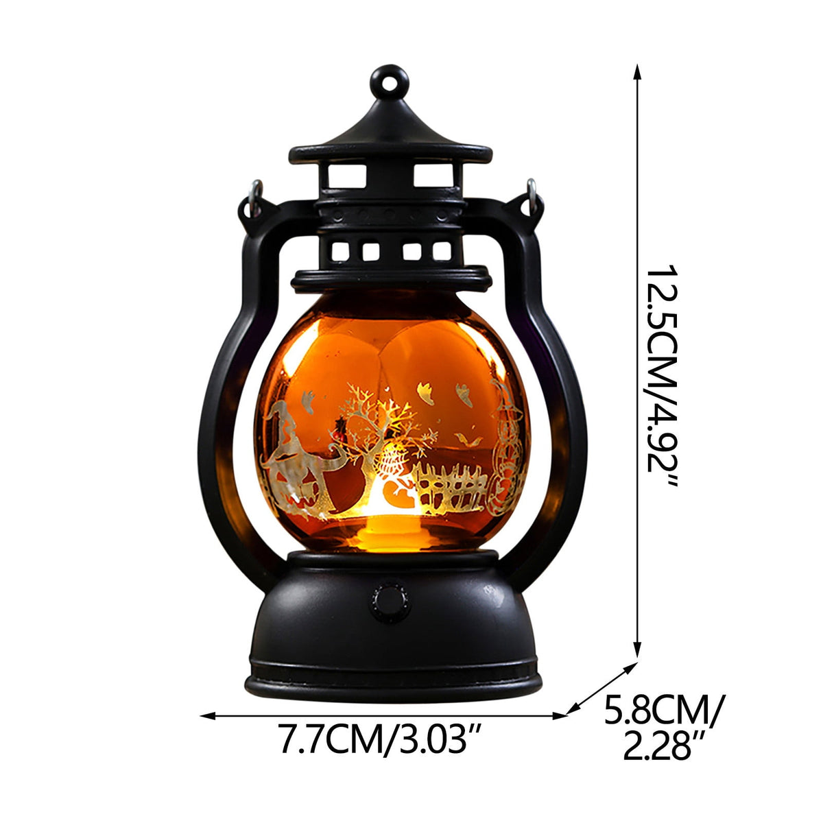 Halloween Oil Lamp Outdoor Lights, Flickering Flame Solar Lanterns Lights Outdoor Waterproof, Hanging Lantern Decorative, Solar Powered Lanterns for Yard Patio Path Tree Garden Decor