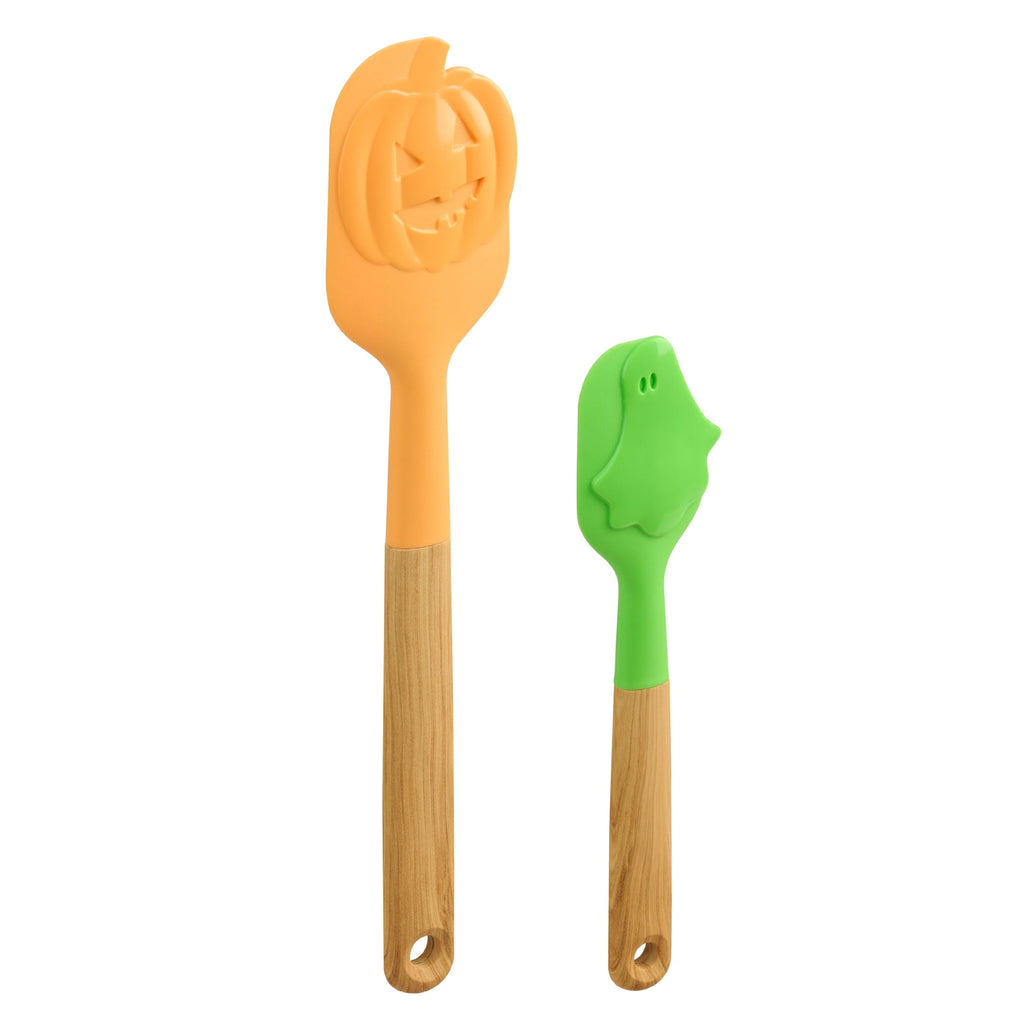 Way To Celebrate 2-Piece Halloween Spatula Set, Orange, Green