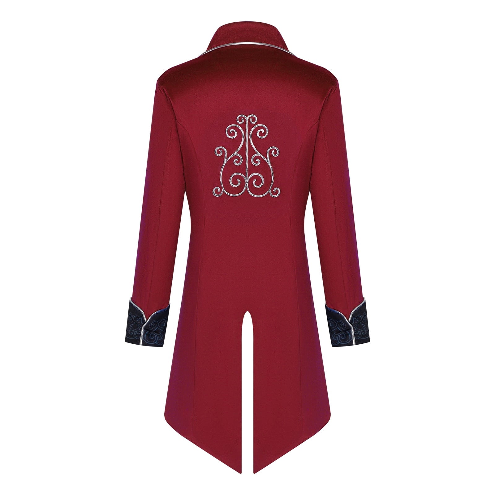 GYQMBT Men Medieval Steampunk Tailcoat Jacket Gothic Victorian Frock Coat Uniform Halloween Party Cosplay Gentleman Costumes, Blue, XL