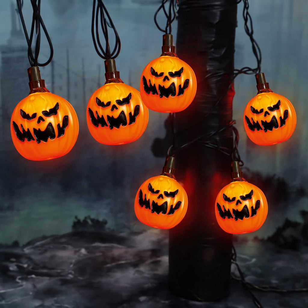 Indoor/Outdoor 10-Count LED Ghost String Lights, Warm White, 6.5', Halloween by Way To Celebrate
