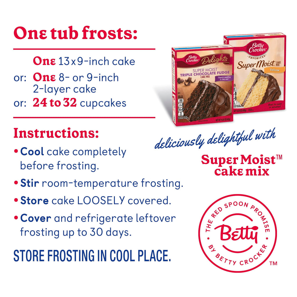 Betty Crocker Rich and Creamy Milk Chocolate Frosting, Gluten Free, 16 oz