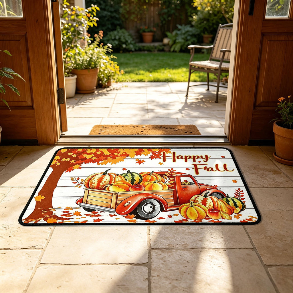 Autumn Door Mat for Entryway, 16x24 Inch, Fall-Themed Floor Doormat for Home Decor, Non-Slip Rug Mat for Living Room, Kitchen, Bedroom, Gifts for Fall Lovers (E)