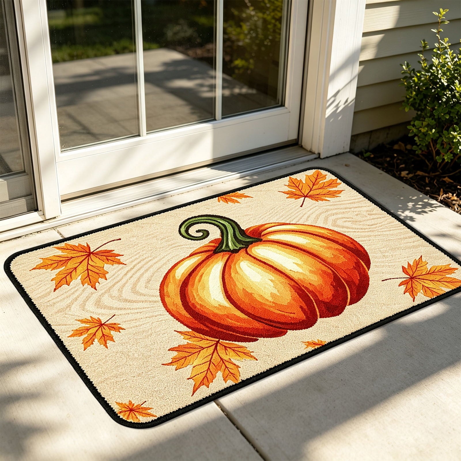 Autumn Door Mat for Entryway, 16x24 Inch, Fall-Themed Floor Doormat for Home Decor, Non-Slip Rug Mat for Living Room, Kitchen, Bedroom, Gifts for Fall Lovers (E)