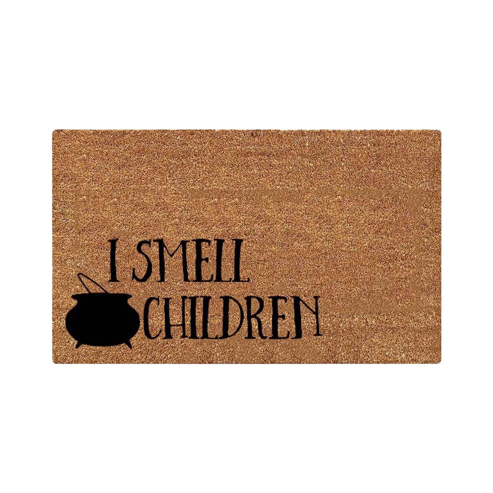 Halloween Spooky Printed Doormat, Soft Absorbent Non-Slip Rugs for Front Door Bathroom Kitchen Entryway, Halloween Decorations