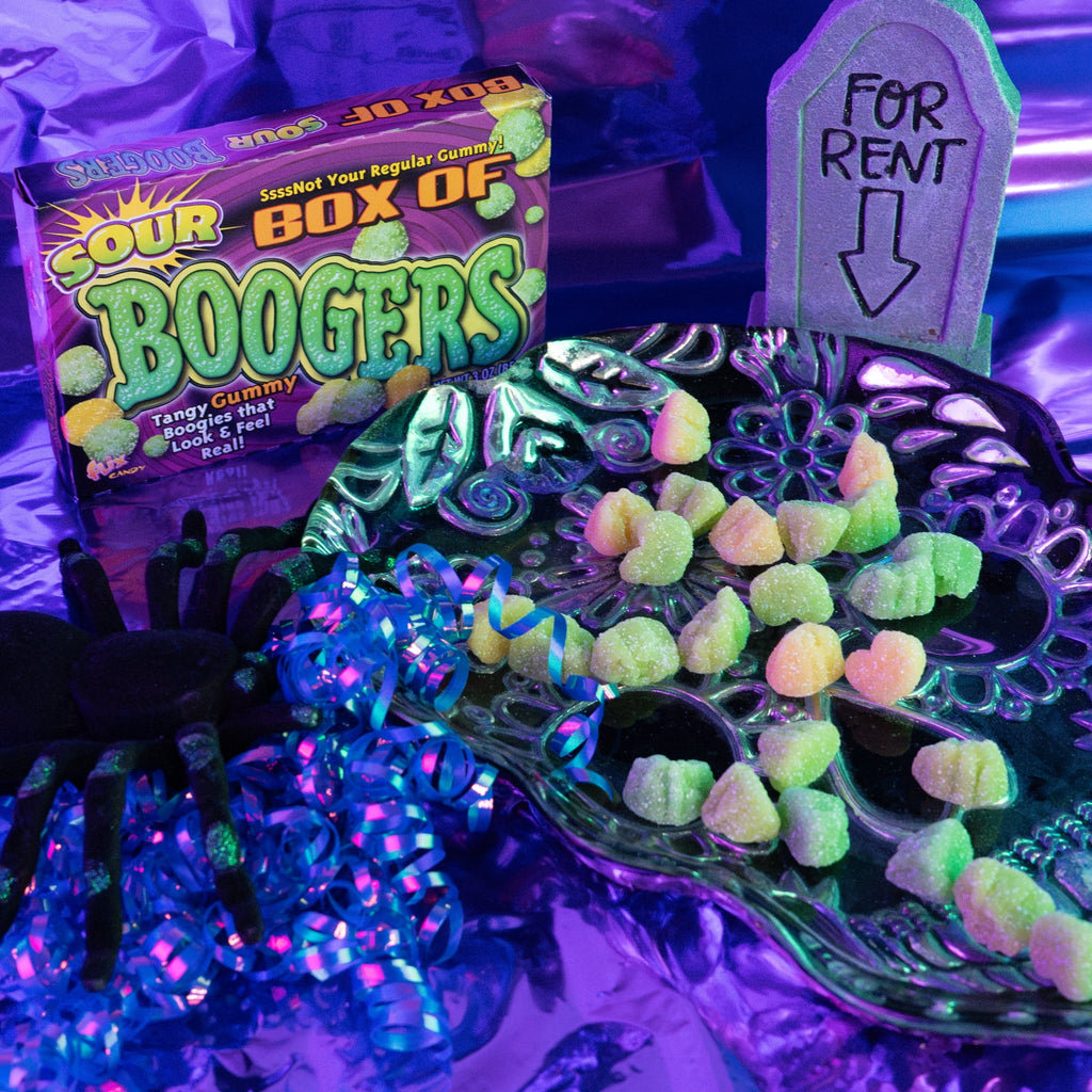 Flix Candy Halloween, Sour Boogers, Assorted Flavors Gummy, 3oz Box