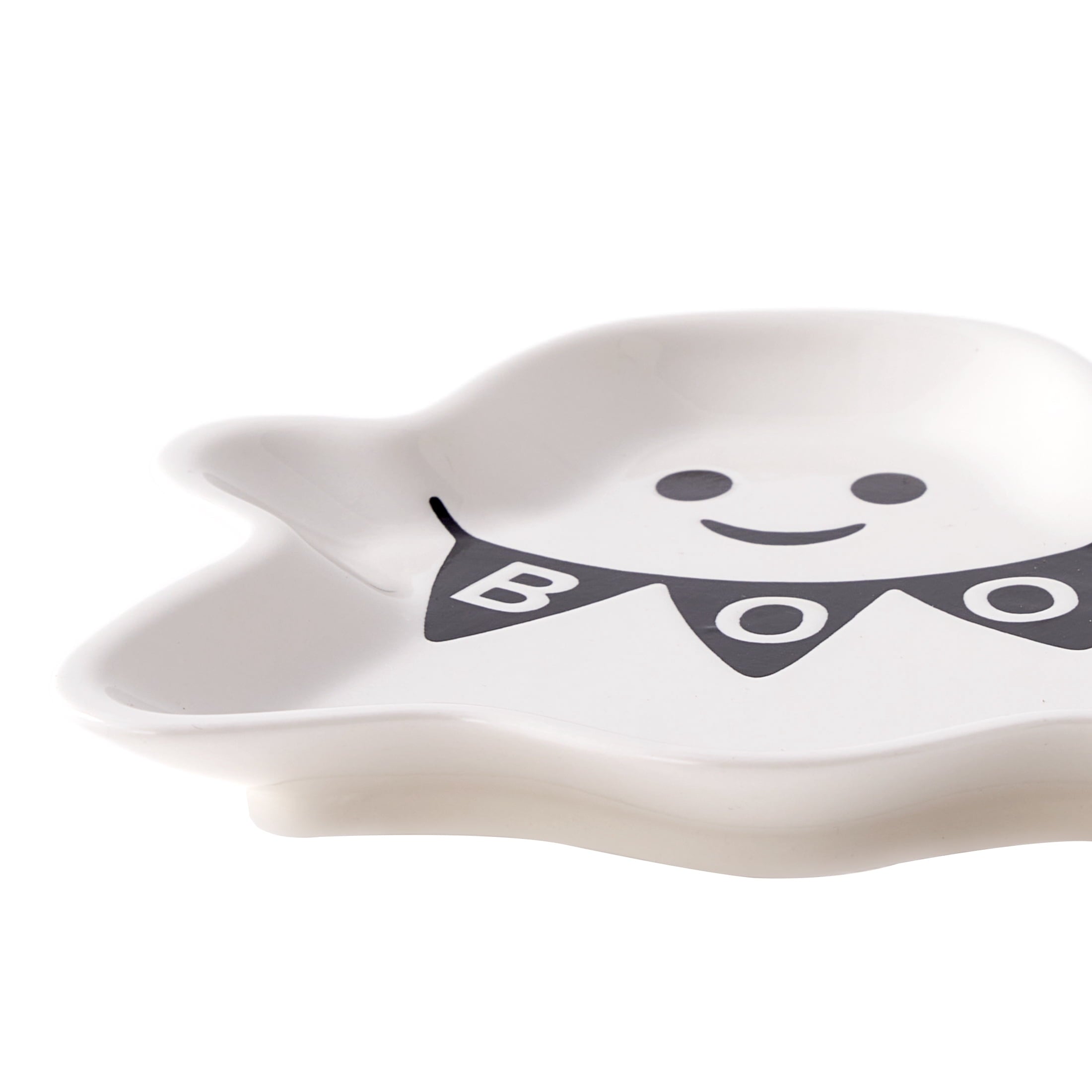 Way to Celebrate Halloween Ghost Stoneware Appetizer Plates, 4-Pack