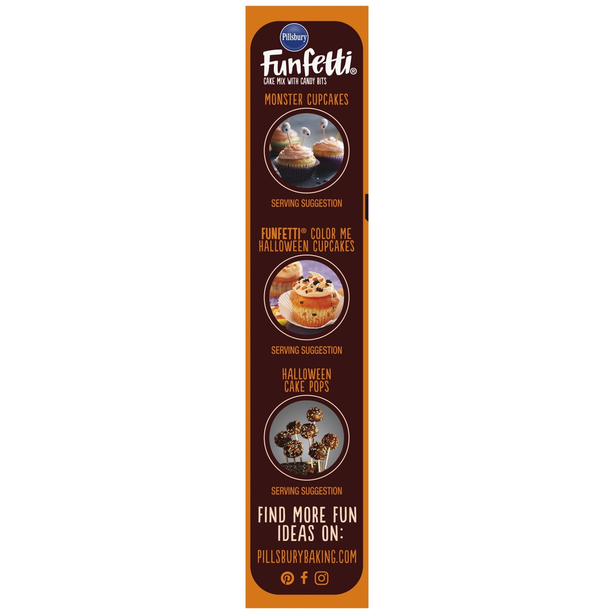 Pillsbury Funfetti Halloween Cake Mix with Candy Bits, 15.25 Oz Box