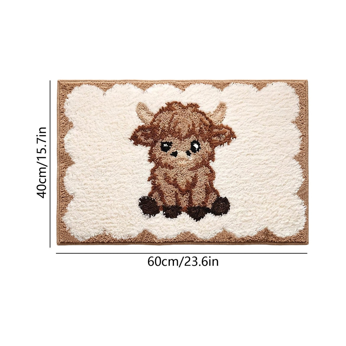 Sruoe Summer Carnival Printed Floor Mat, 15.74"x23.62", Water Absorbent Non Slip Doormat, Flannel Entryway Bathroom Kitchen Household Decor Rug