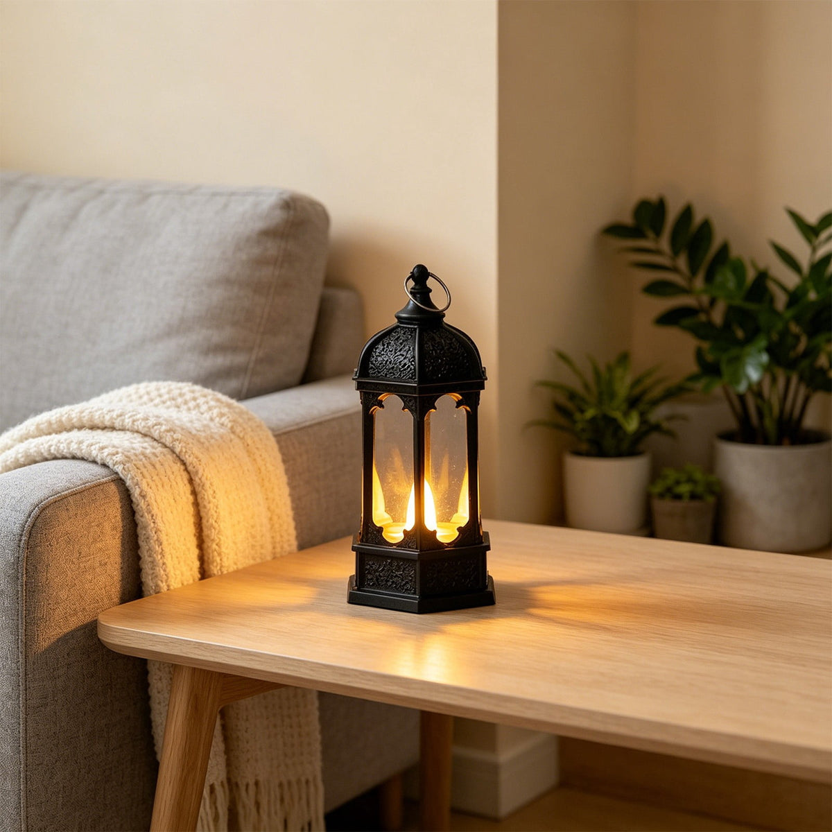 Djiypn Mini Lanterns 2Pack LED Small Lanterns Decorative Indoor Outdoor Hanging Lantern Decorative Candle Light Farmhouse Decor for Weddings Western Camping Party Halloween Christmas Decorations