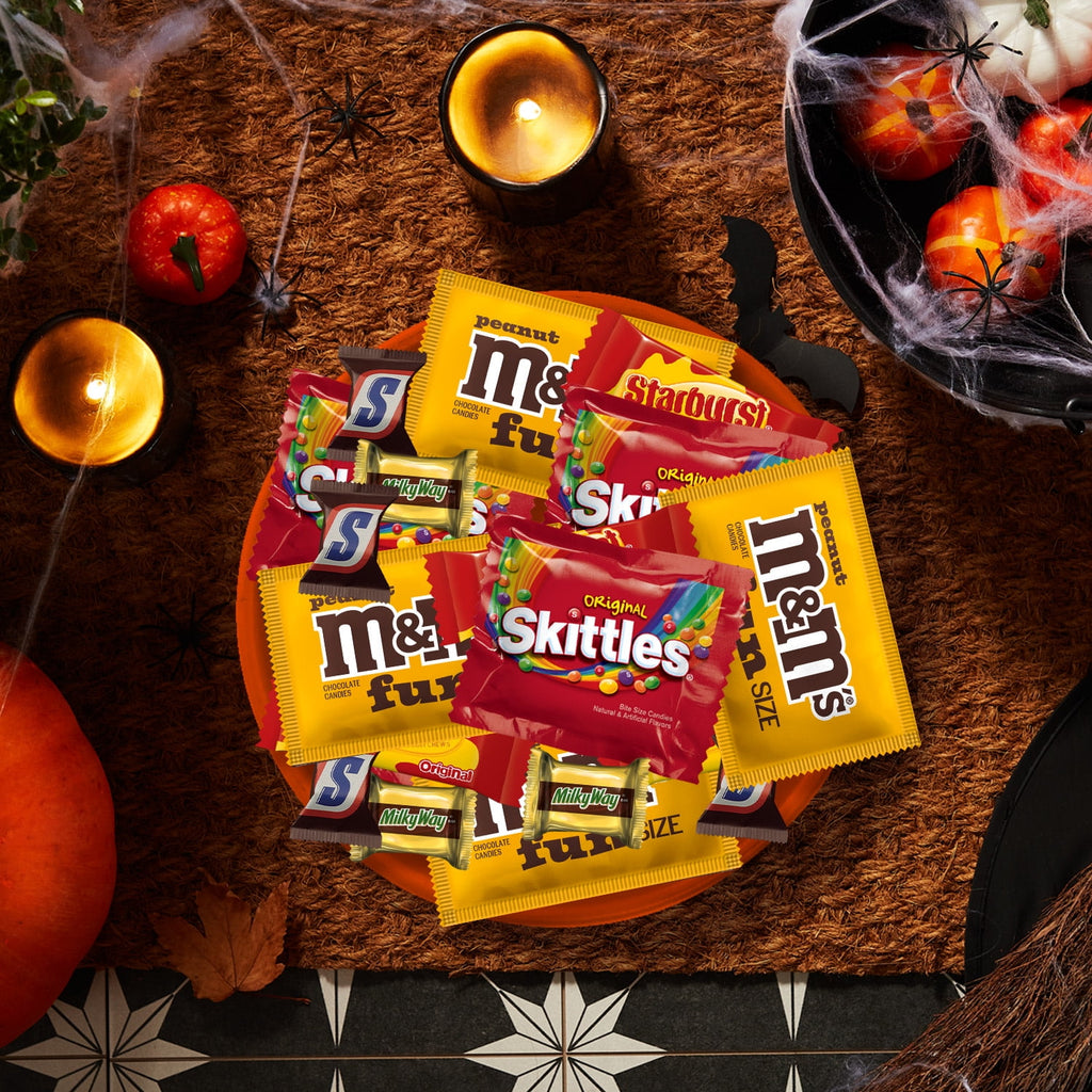M&M's, Skittles & More Fun Size Halloween Candy Variety Pack - 120 Ct Bulk Bag