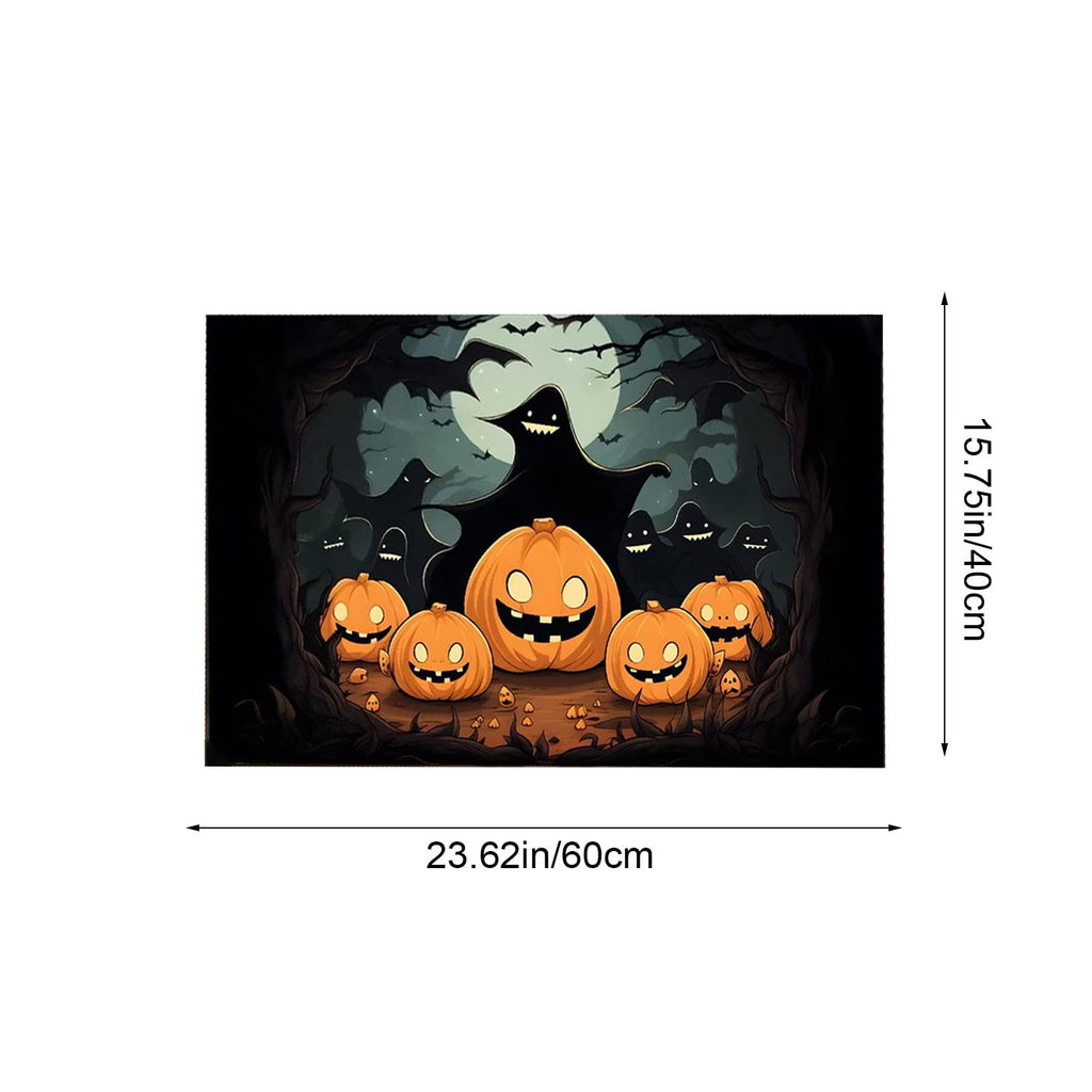 Vggrvlo Under5 Halloween Kitchen Rugs Mats for Floor Non Slip Extra Thick Chenille Door Mat Machine Washable Bath Mats Halloween Decorations
