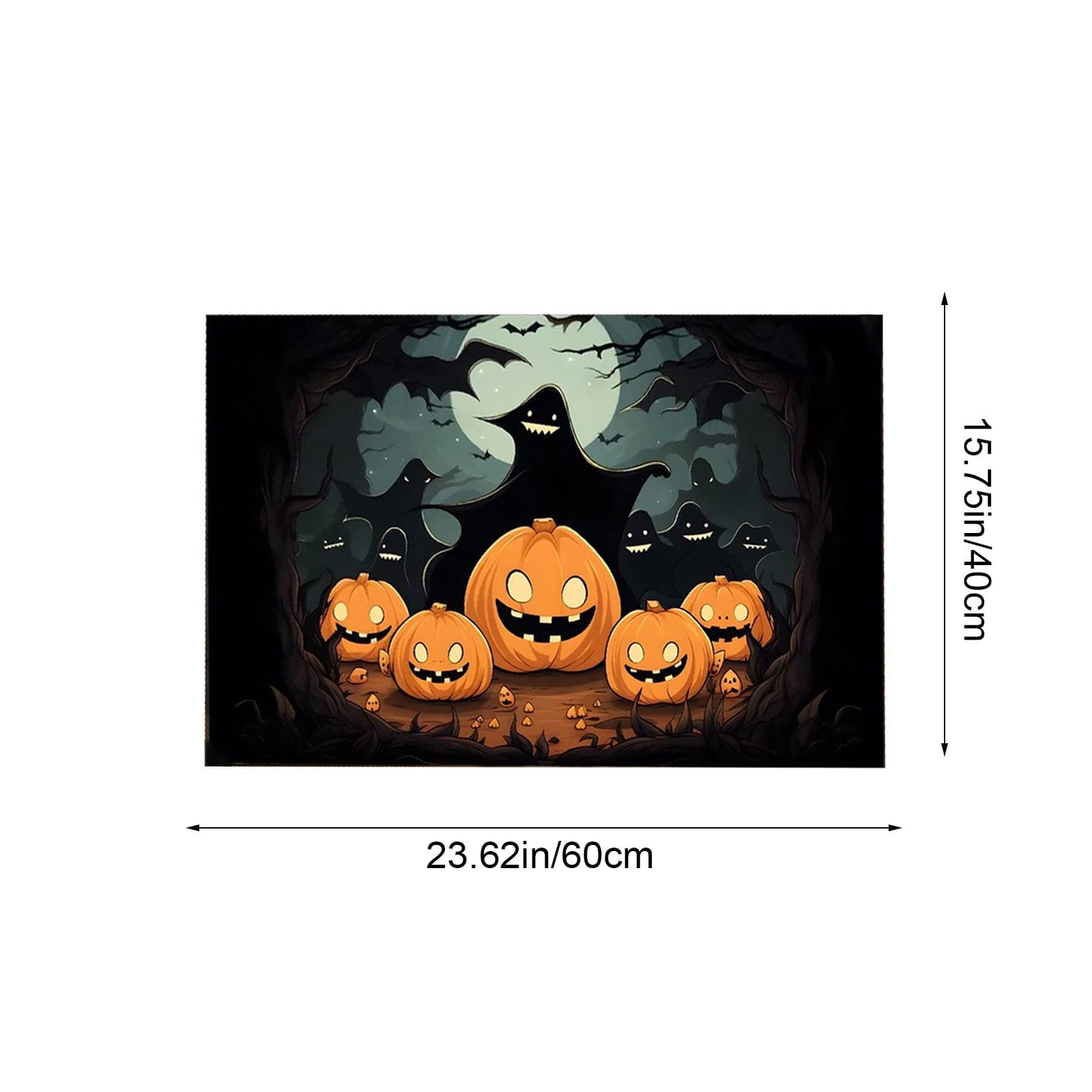 Vggrvlo Under5 Halloween Kitchen Rugs Mats for Floor Non Slip Extra Thick Chenille Door Mat Machine Washable Bath Mats Halloween Decorations