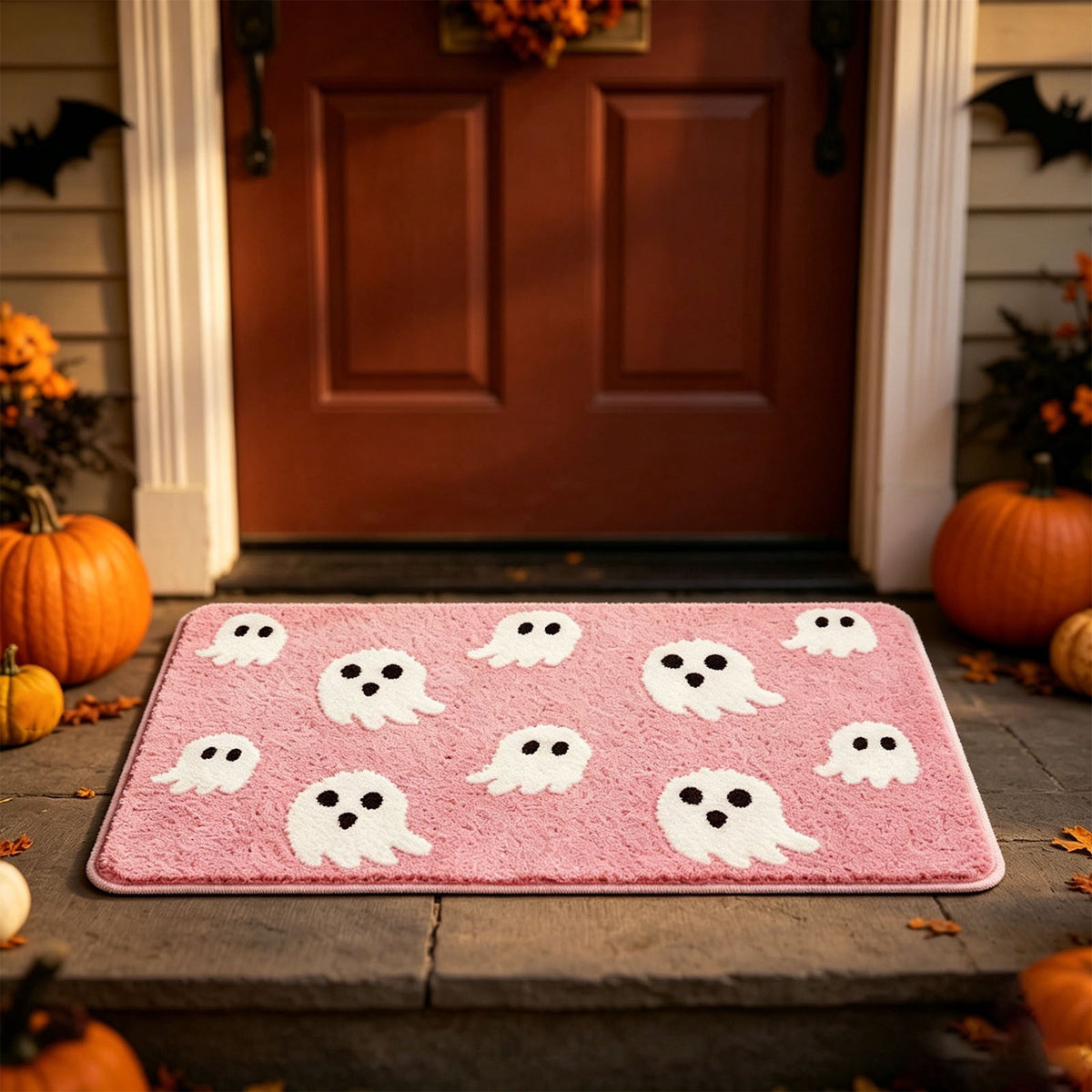 AuroraX Halloween Ghost Decor Outdoor Halloween Decoration Courtyard Tabletop Desktop Haunted Halloween Decoration for Yard Garden Pink