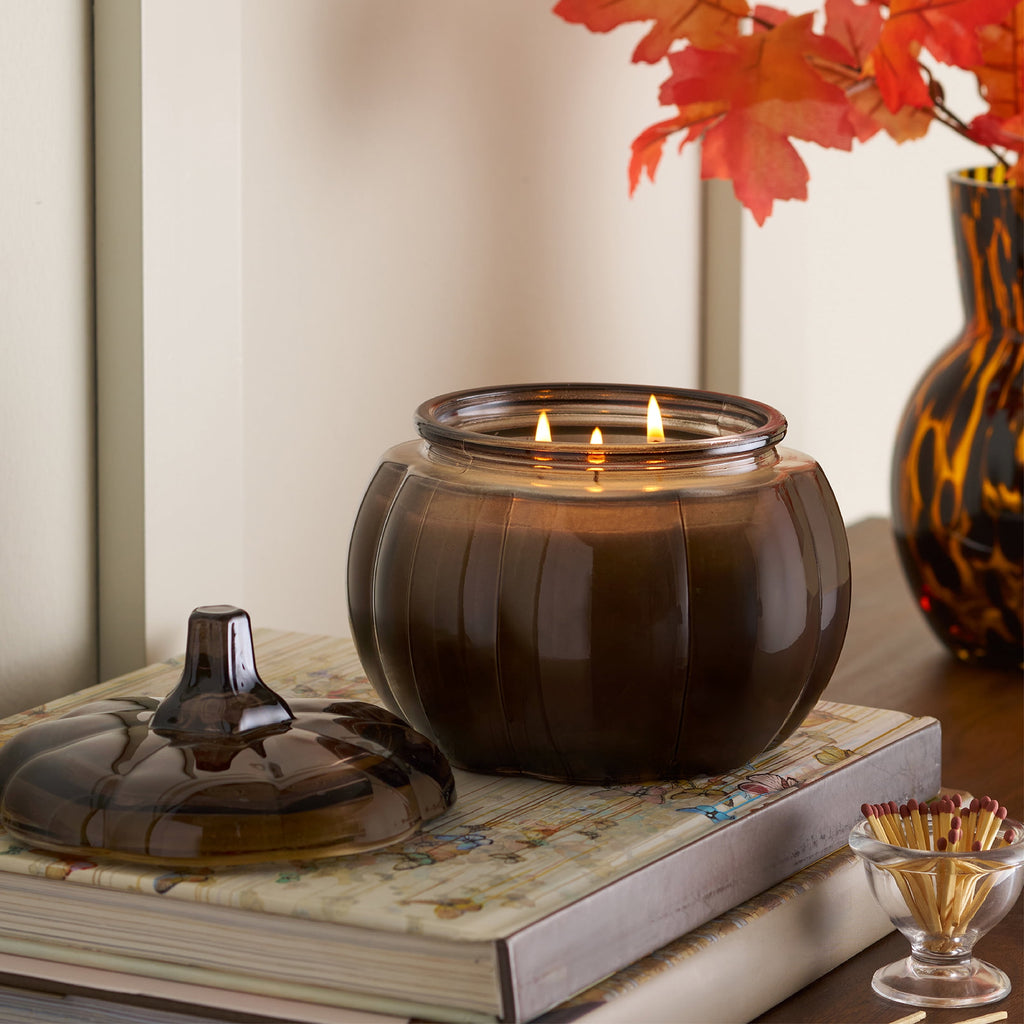 Better Homes & Gardens 3-Wick 30 oz Glass Jar Candle, Farm Apple Pumpkin