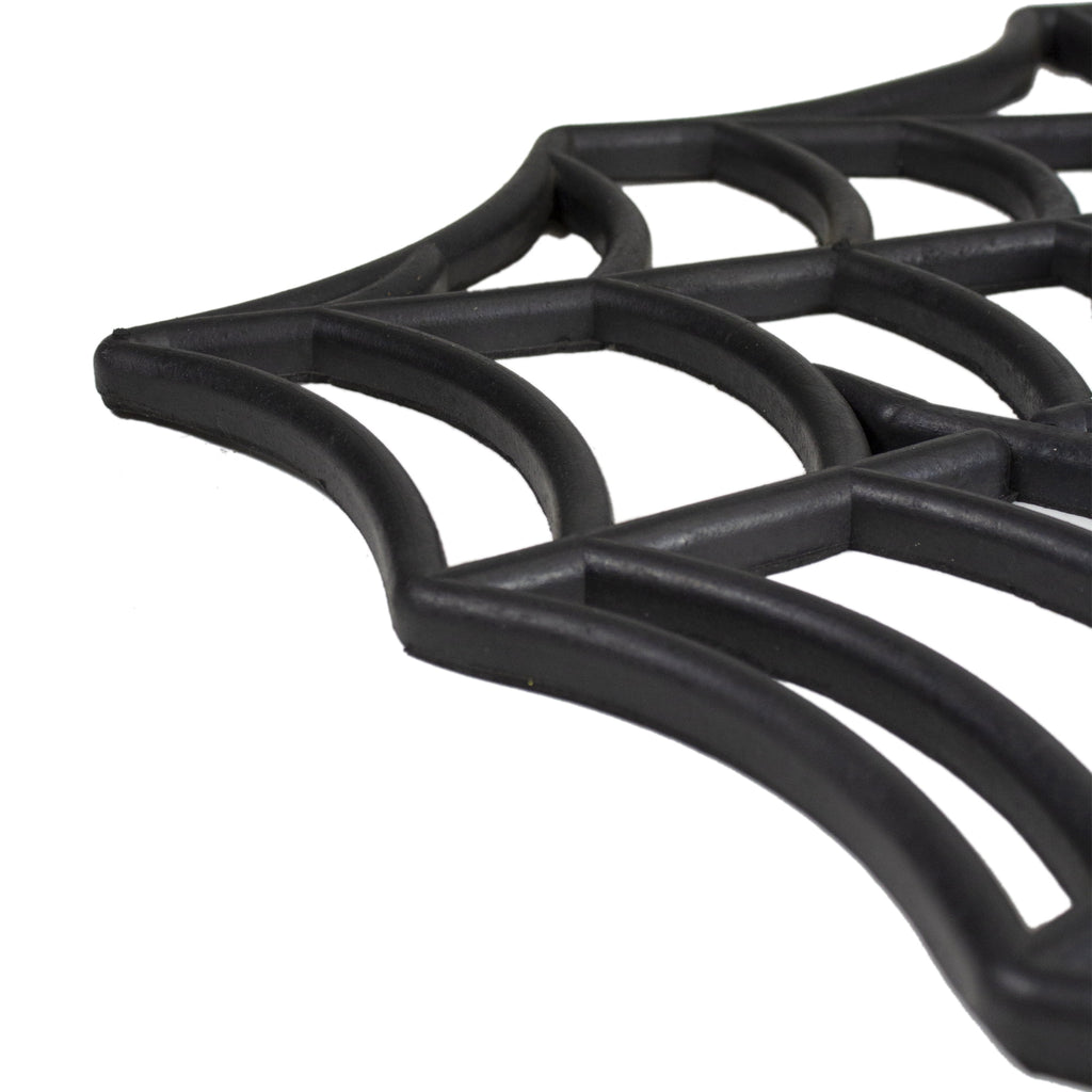 Northlight Spider Web Rectangular Halloween Doormat - Black - 18" x 30"