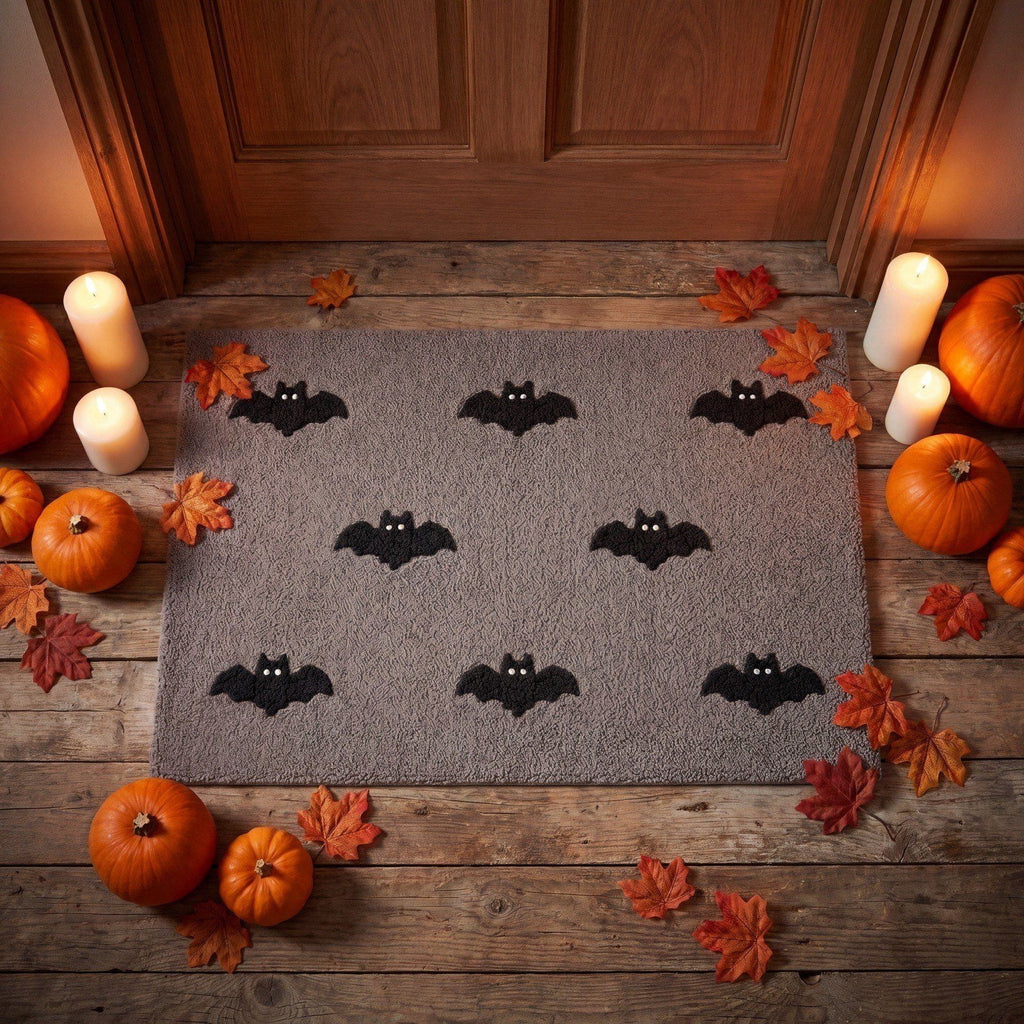 Halloween Thanksgiving Pumpkin Doormat 24x16 Inch, Simple Fall Farmhouse Entrance Mat for Front Porch Patio Home Decor
