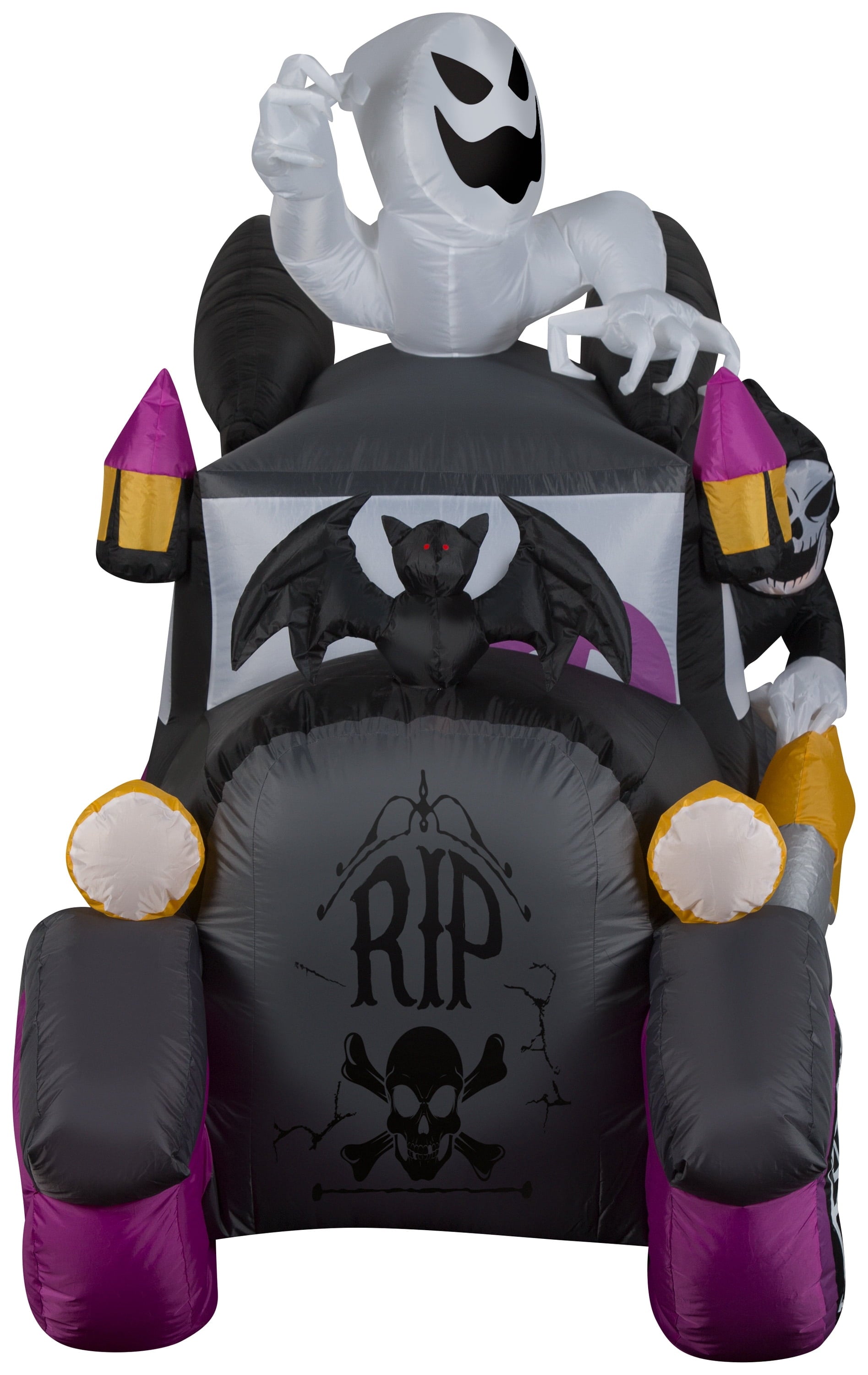 9 ft. L Halloween Airblown Inflatables Black Vintage Hearse