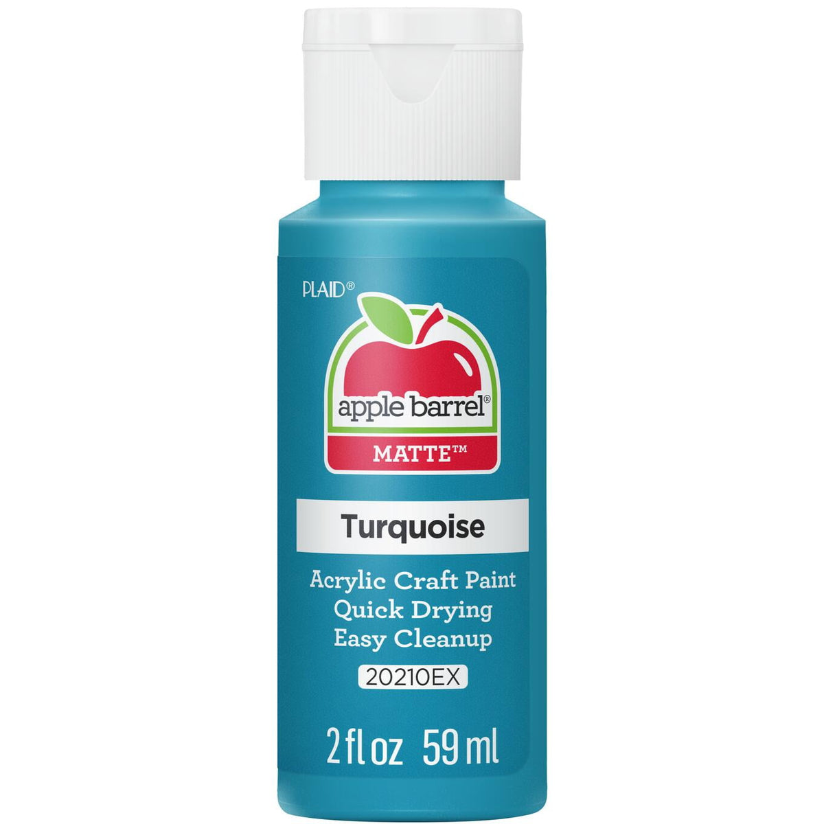 Apple Barrel Acrylic Craft Paint, Matte Finish, White, 2 fl oz