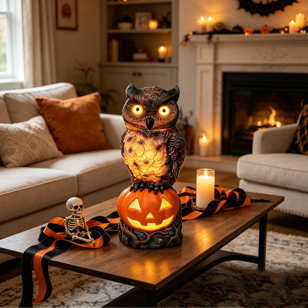 Clearance Halloween Schnauzer Bat Figurine with Ghost Bucket, 8 inch Resin Cute Dog Gifts Tabletop Decor