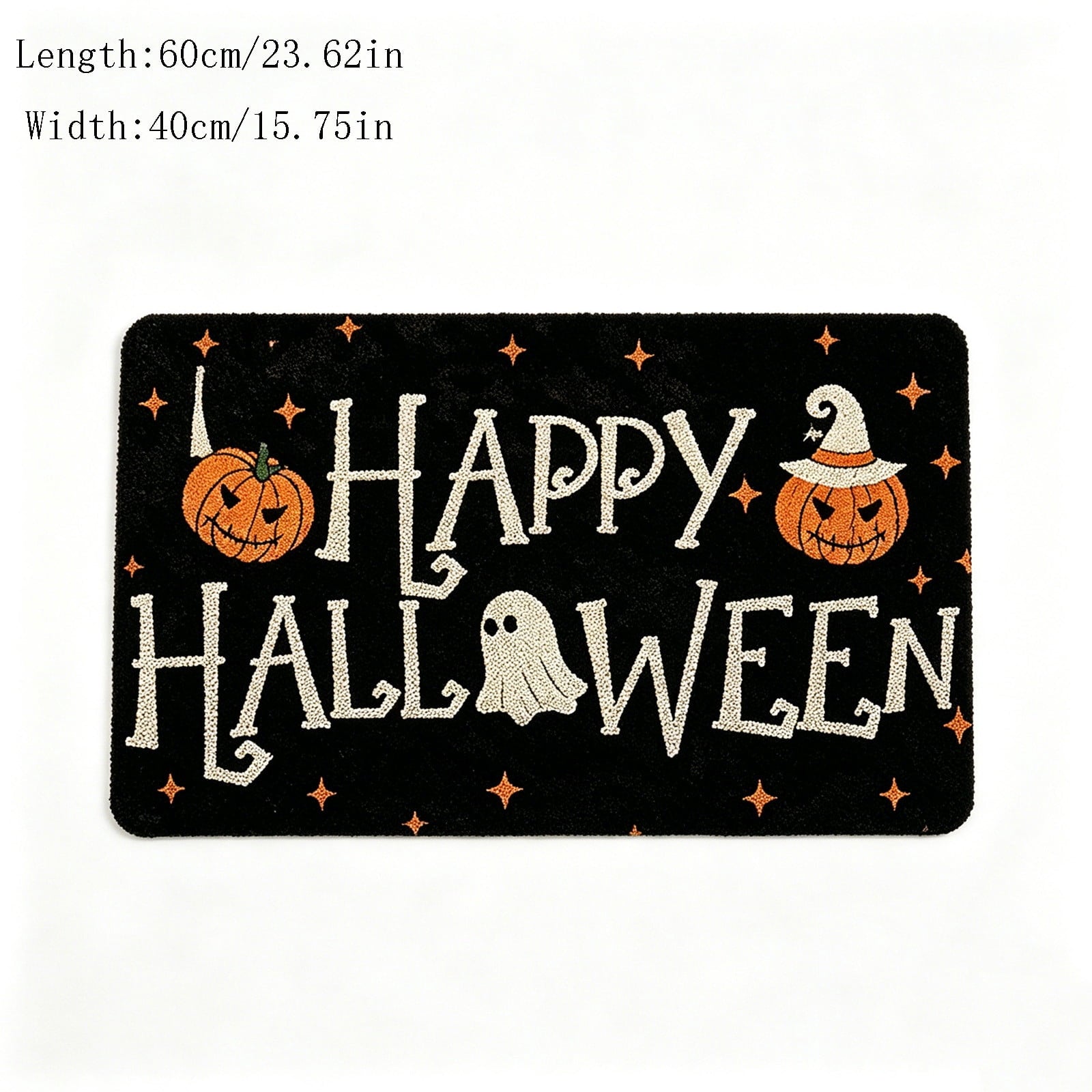 Halloween Celebration Doormat 16x24 Inch, Spooky Ghost Entrance Mat for Front Porch Indoor Outdoor, B