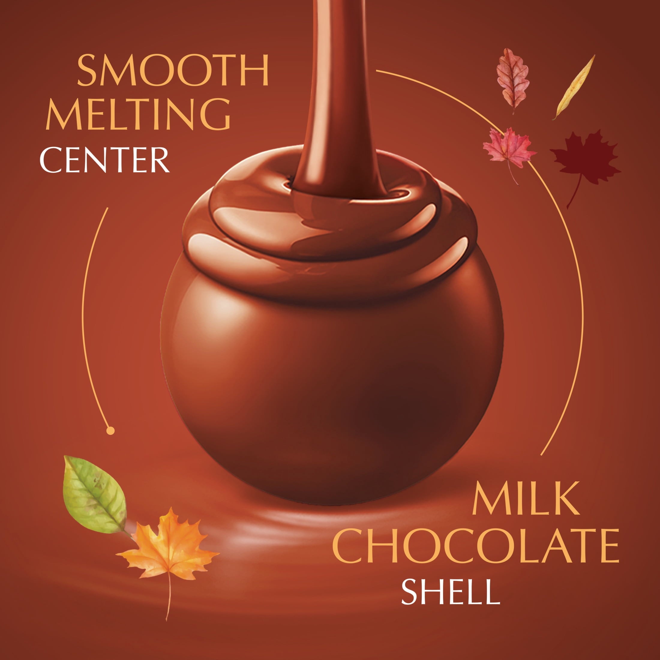 Lindt LINDOR Fall Pumpkin Spice Milk Chocolate Candy Truffles, 5.1 oz. Bag