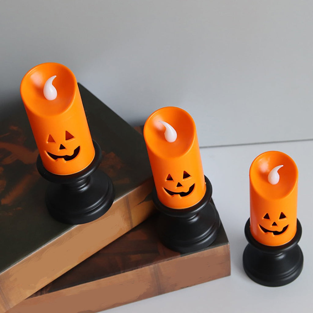 ZestqaQ Halloween LED Candle Light, Halloween Decoration, Pumpkin Lantern, Outdoor Lantern for Patios, Trick or Treat Decoration, Spooky Home Decor