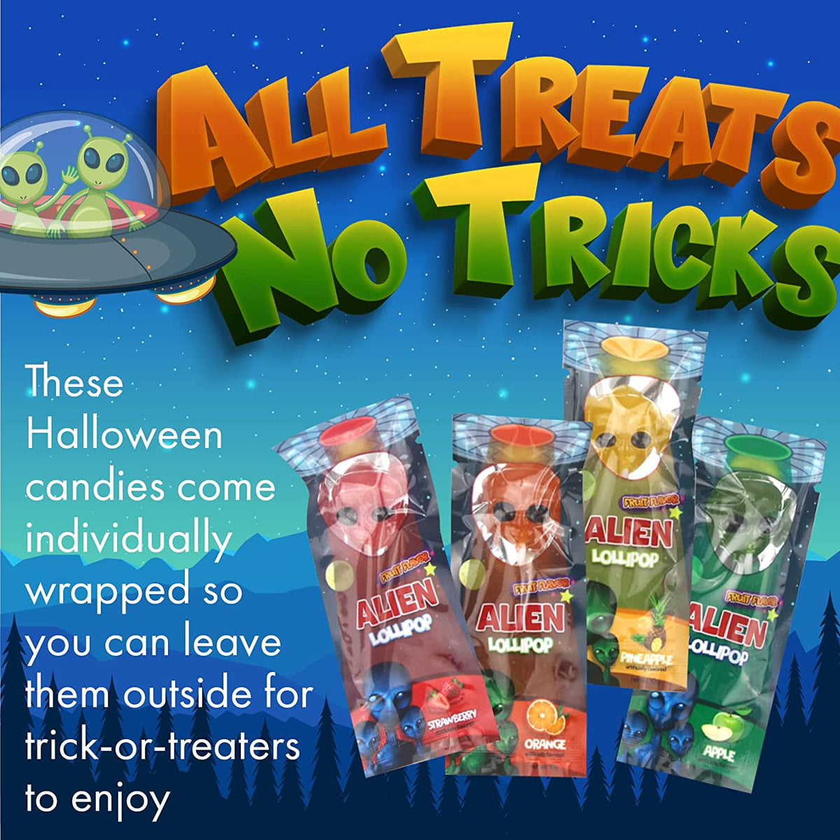 Fusion Select Alien Halloween Lollipops - 60 Count