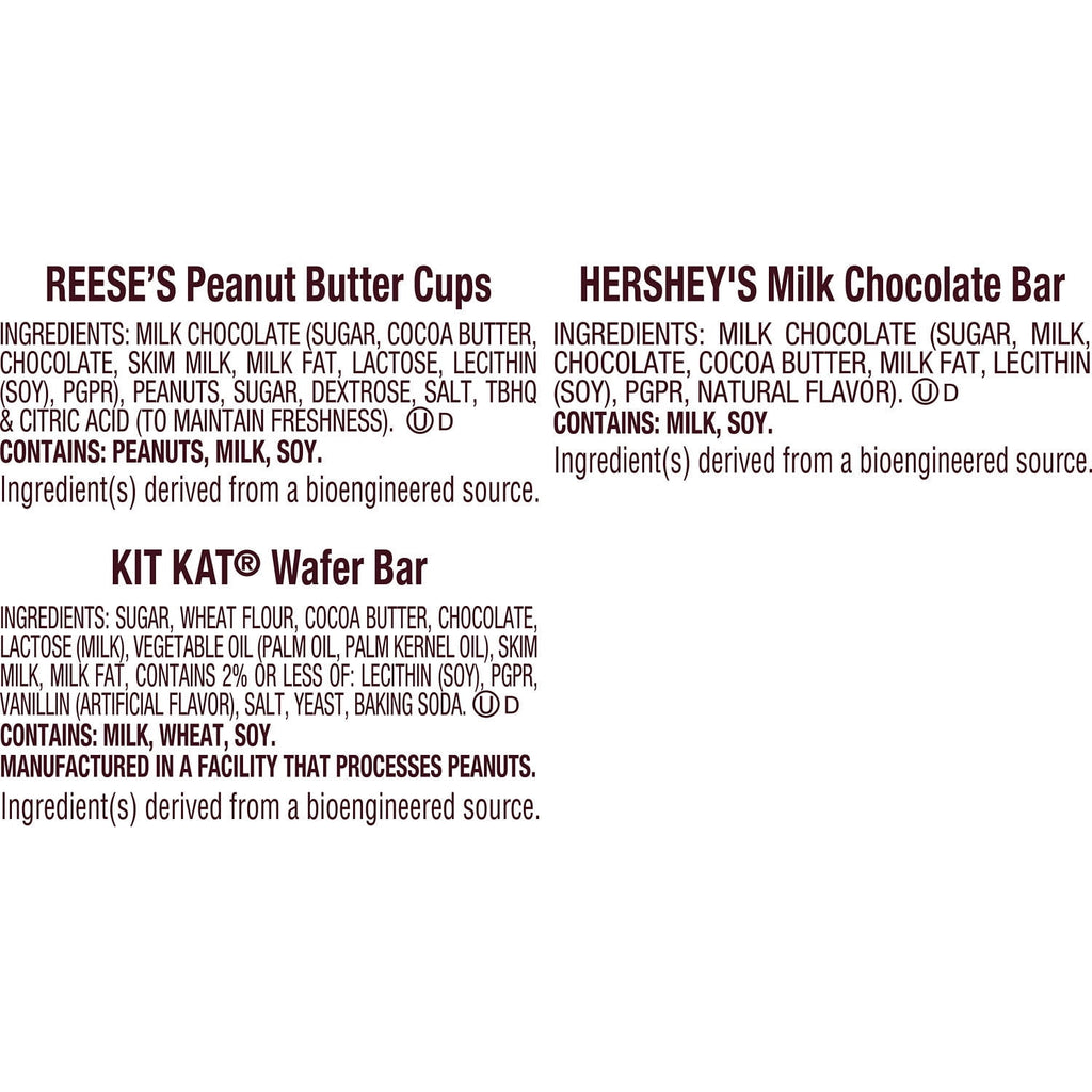 Hershey's, Kit Kat and Reese's Assorted Milk Chocolate, Halloween Candy Bulk Box, 27.3 oz (18 Count)