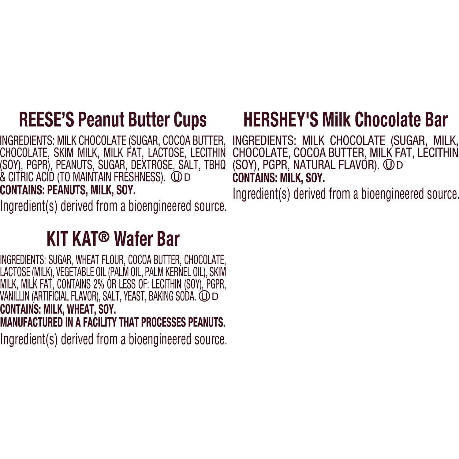 Hershey's, Kit Kat and Reese's Assorted Milk Chocolate, Halloween Candy Bulk Box, 27.3 oz (18 Count)